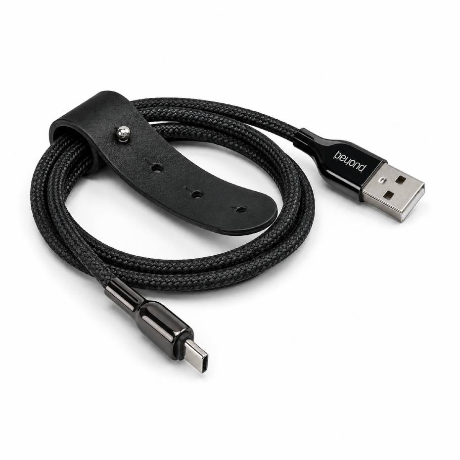 قیمت کابل شارژ تایپ سی بیاند مدل BEYOND BUC-512 USB-C مشکی طول 2 متر