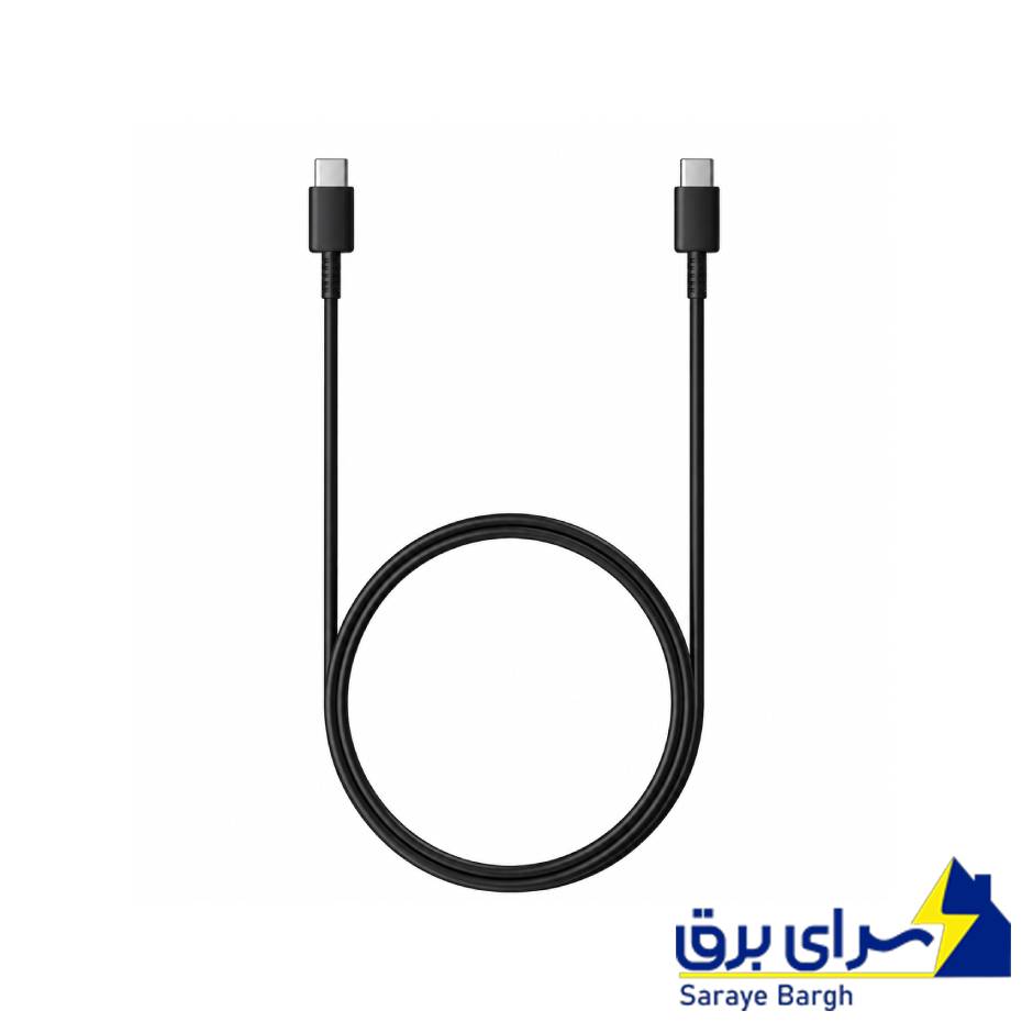 خرید کابل شارژ دو سر تایپ سی سامسونگ مس اورجینال مدل SAMSUNG EP-DN975 45W مشکی طول 1 متر