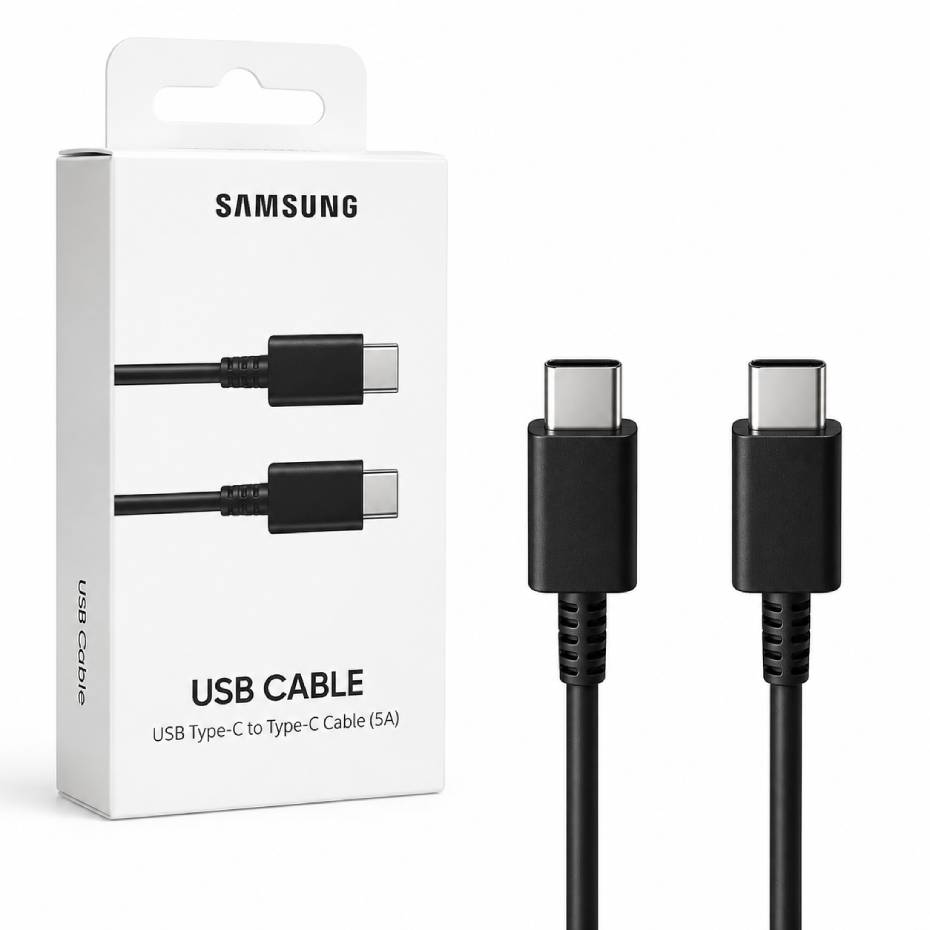 قیمت کابل شارژ دو سر تایپ سی سامسونگ مس اورجینال مدل SAMSUNG EP-DN975 45W مشکی طول 1 متر