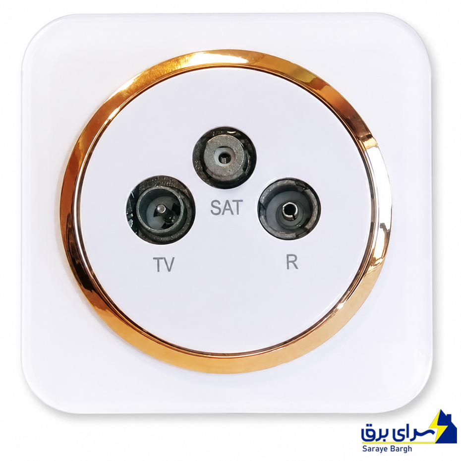 فیش آنتن مرکزی 3 تایی برند دلند الکتریک مدل آدا پلکسی سفید