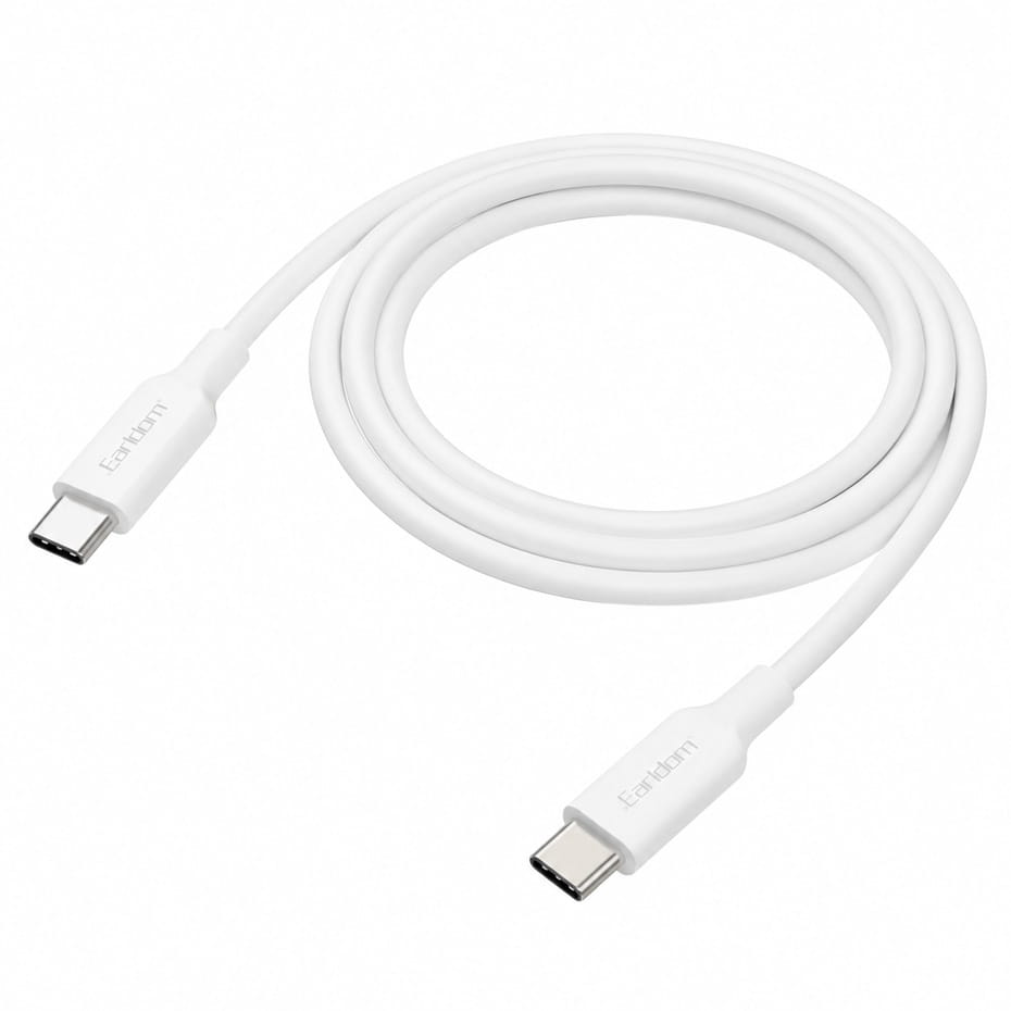 کابل شارژ دو سر تایپ سی ارلدام مدل EARLDOM USB-C PD EC185 -C سفید طول 1 متر