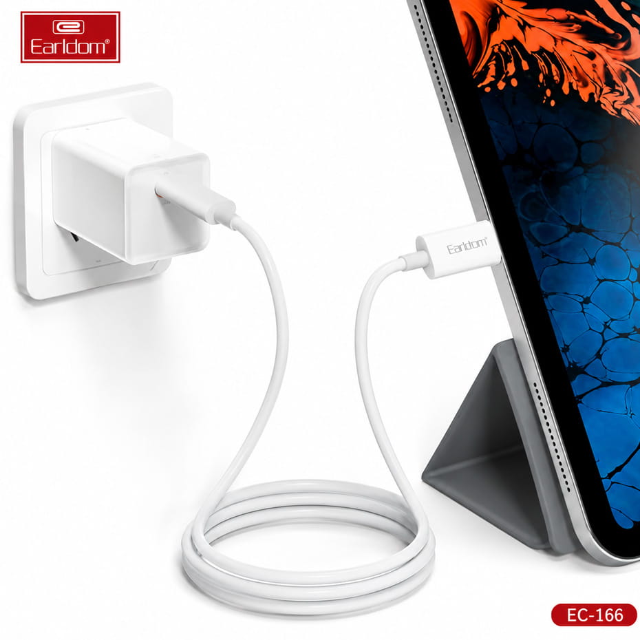 قیمت کابل شارژ دو سر تایپ سی ارلدام مدل EARLDOM EC166C USB-C PD 60W طول 1 متر