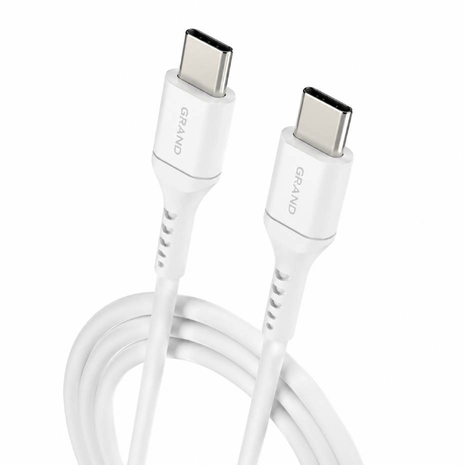 مشخصات کابل شارژ دو سر تایپ سی هادرون مدل HADRON USB-C to USB-C HTC-C-C01L سفید طول 2 متر 