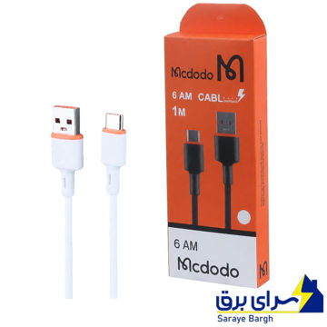 خرید کابل شارژ تایپ سی طرح مکدودو مدل MCDODO Type-C 6 AM طول 1 متر