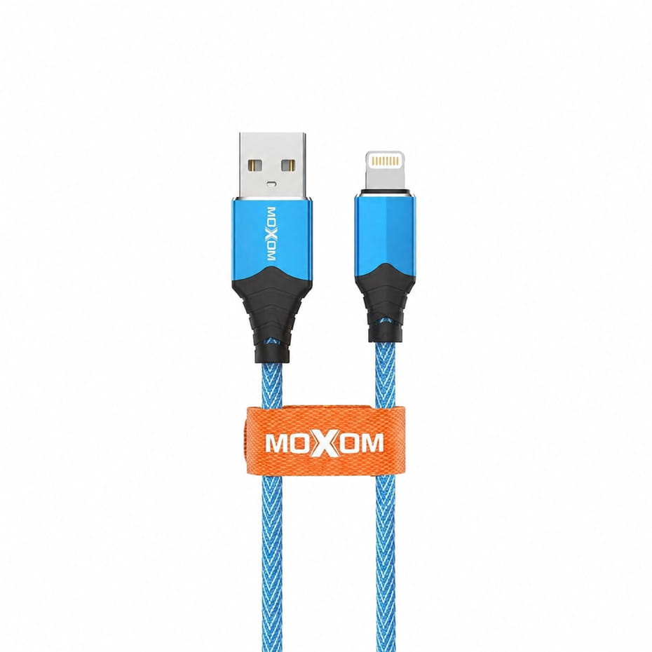 قیمت کابل شارژ لایتنینگ موکسوم مدل MOXOM KH-16i IPHONE بدون پک طول 1 متر