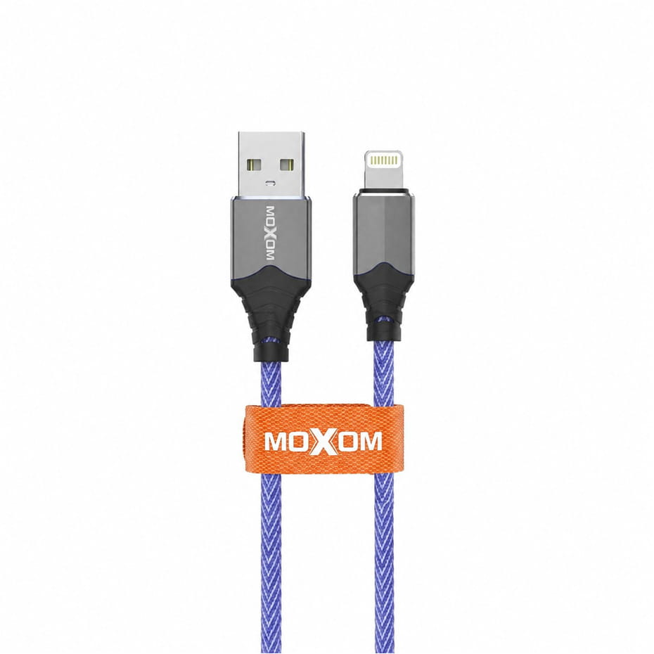 کابل شارژ لایتنینگ موکسوم مدل MOXOM KH-16i IPHONE بدون پک طول 1 متر