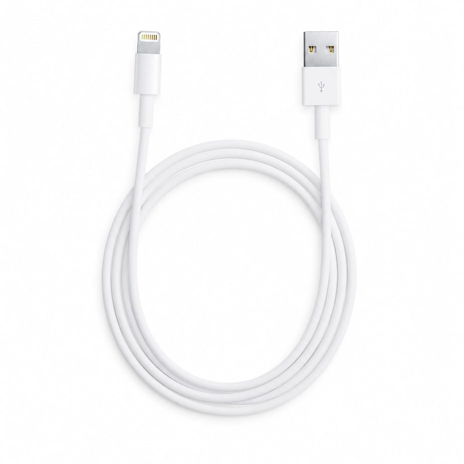 کابل شارژ لایتنینگ موکسوم مدل MOXOM KH-18i IPHONE بدون پک سفید طول 1 متر
