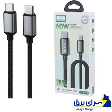 خرید کابل شارژ دو سر تایپ سی ارلدرام مدل EARLDOM EC-200C-C طول 2 متر
