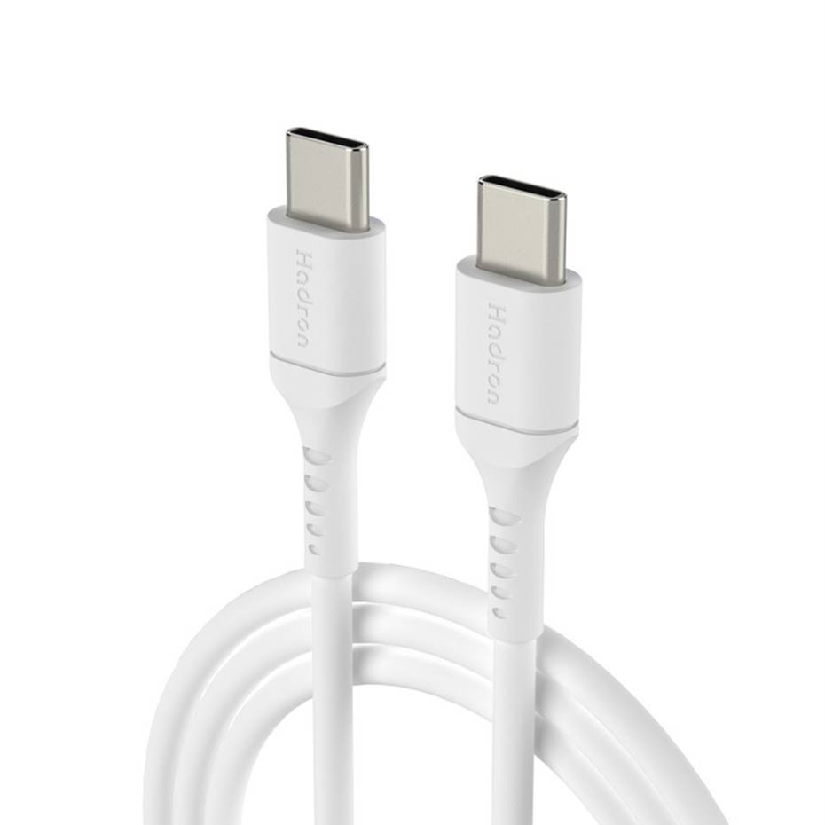مشخصات کابل دو سر تایپ سی هادرون مدل Hadron TYPE-C PD C-C01 سفید طول 1 متر