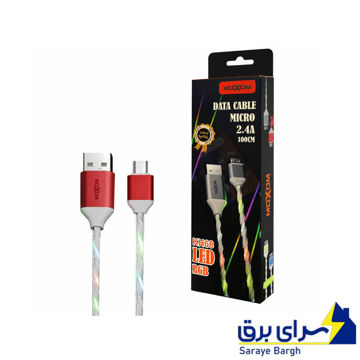خرید کابل شارژ میکرو موکسوم MOXOM KH-68 LED MICRO صورتی طول 1 متر