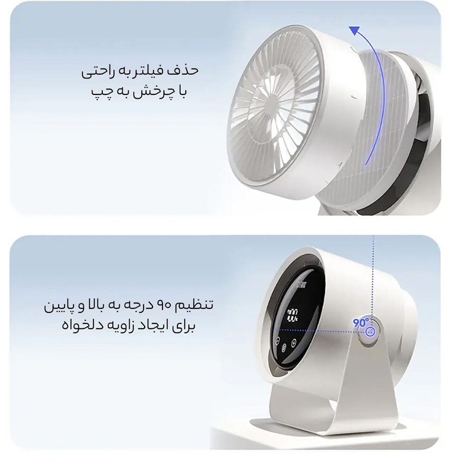 مشخصات دستگاه تصفیه هوا و پنکه سوتینگ مدل Sothing Desktop Air 2423A
