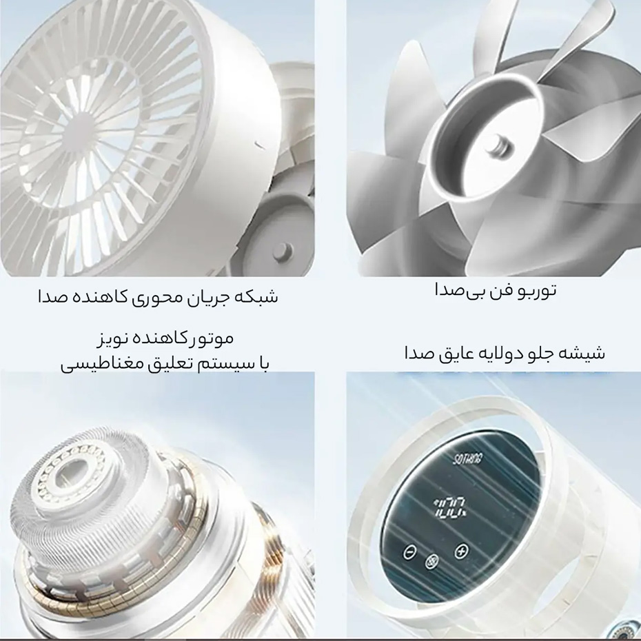 دستگاه تصفیه هوا و پنکه سوتینگ مدل Sothing Desktop Air 2423A