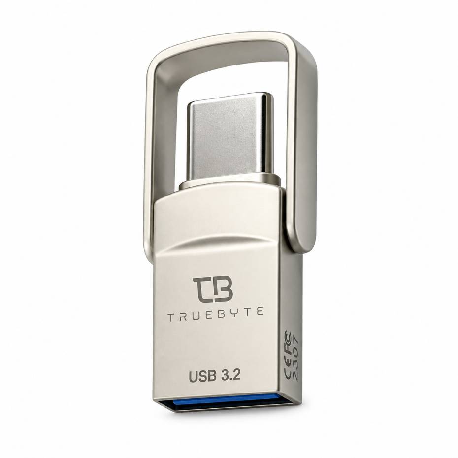 مشخصات فلش تروبایت مدل TRUEBYTE DUAL DRIVE TACH USB 3.2 32GB