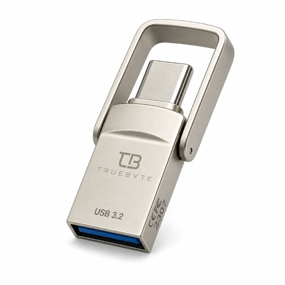 قیمت فلش تروبایت مدل TRUEBYTE DUAL DRIVE TACH USB 3.2 128GB