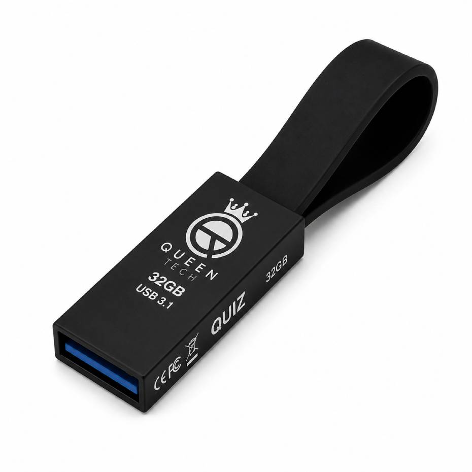 قیمت  فلش 32 گیگ کوئین تک مدل QUEEN TECH QUIZ 32GB USB 3.1