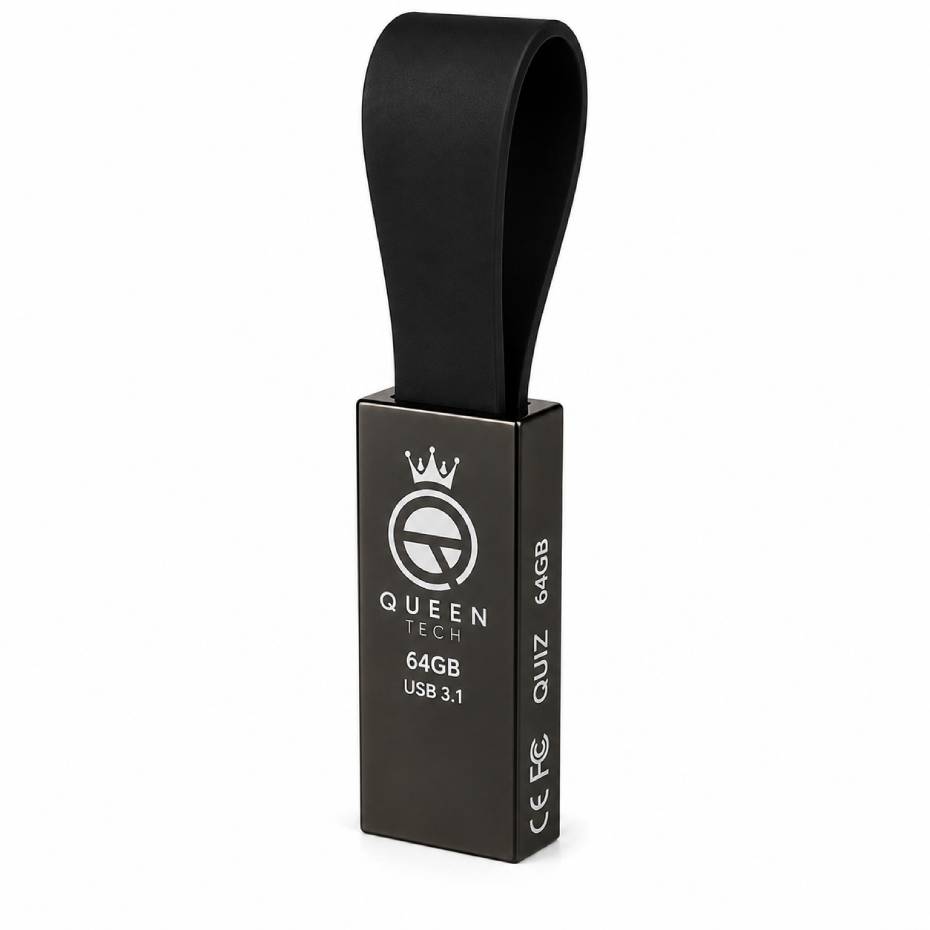مشخصات فلش کوئین تک مدل QUEEN TECH QUIZ 64GB USB 3.1گارانتی مادام العمر