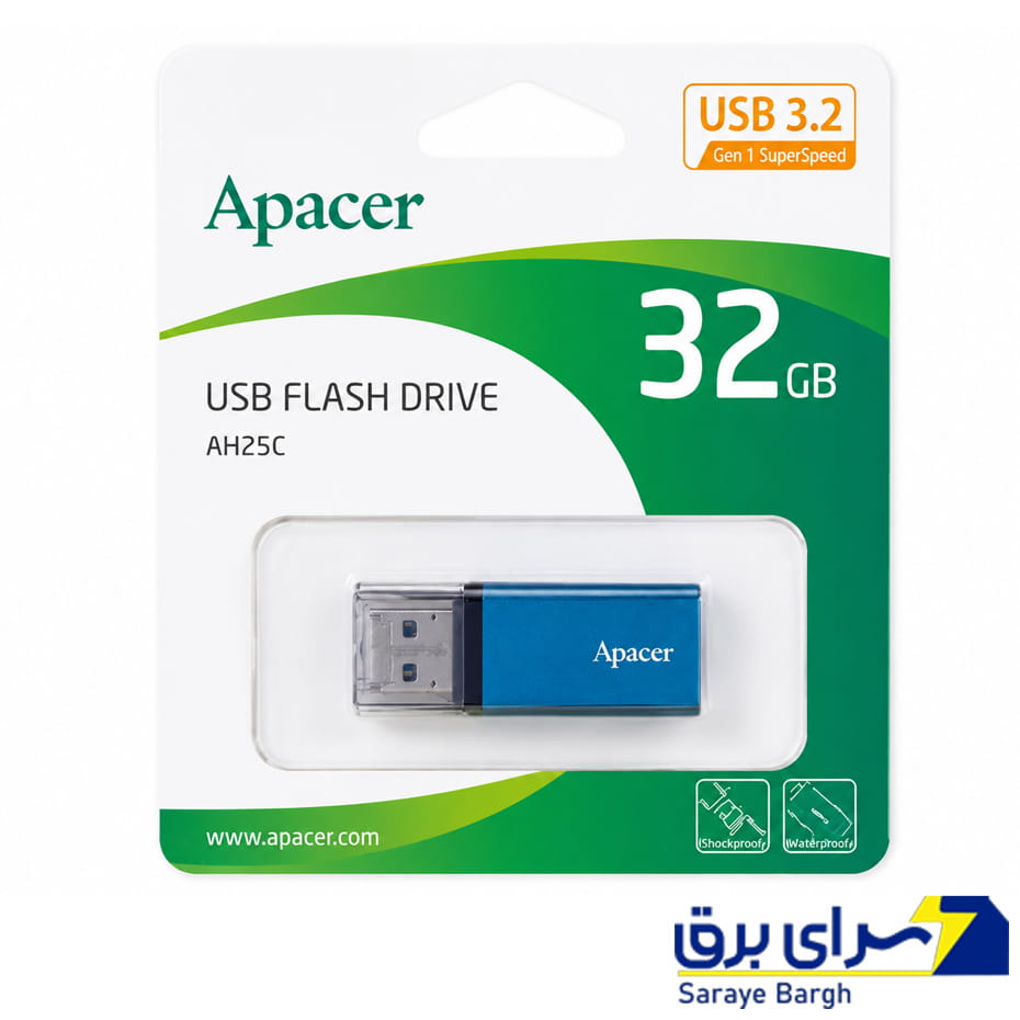 قیمت فلش اپیسر مدل Apacer AH25C USB 3.2 32GB آبی