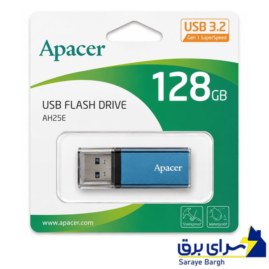 قیمت فلش اپیسر مدل Apace AH25C USB 3.2 128GB آبی