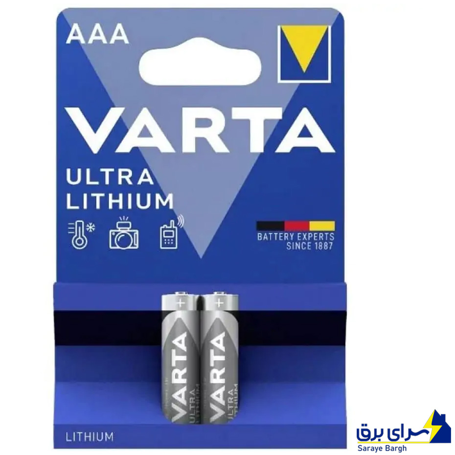قیمت باتری نیم قلمی AAA وارتا مدل ULTRA LITHIUM بسته 2 عددی