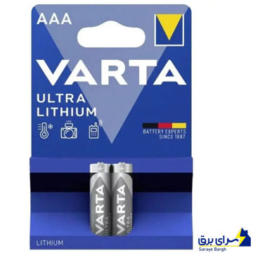 باتری نیم قلمی AAA وارتا مدل ULTRA LITHIUM بسته 2 عددی