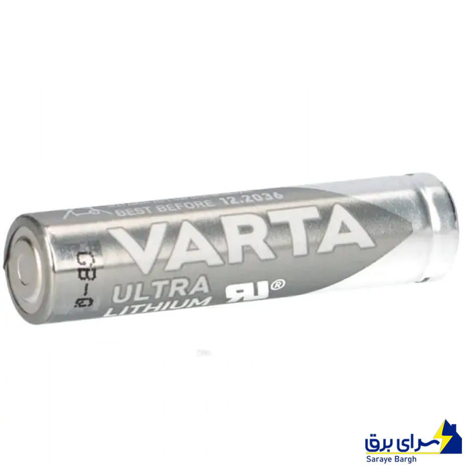 ابعاد باتری نیم قلمی AAA وارتا مدل ULTRA LITHIUM بسته 2 عددی