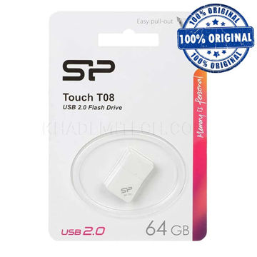 فلش سیلیکون پاور مدل Silicon power T08 64GB سفید گارانتی