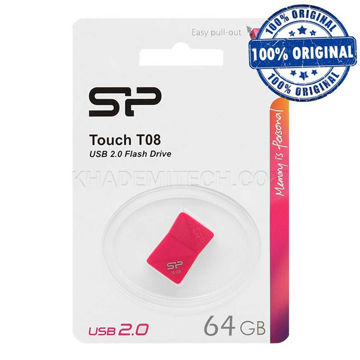 فلش سیلیکون پاور مدل Silicon Power T08 64G صورتی