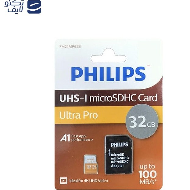 رم میکرو کارت حافظه FM32MP65B فیلیپس مدل Ultra PRO کلاس 10 استاندارد UHS-I U3 سرعت 100MBps ظرفیت 32 گیگابایت