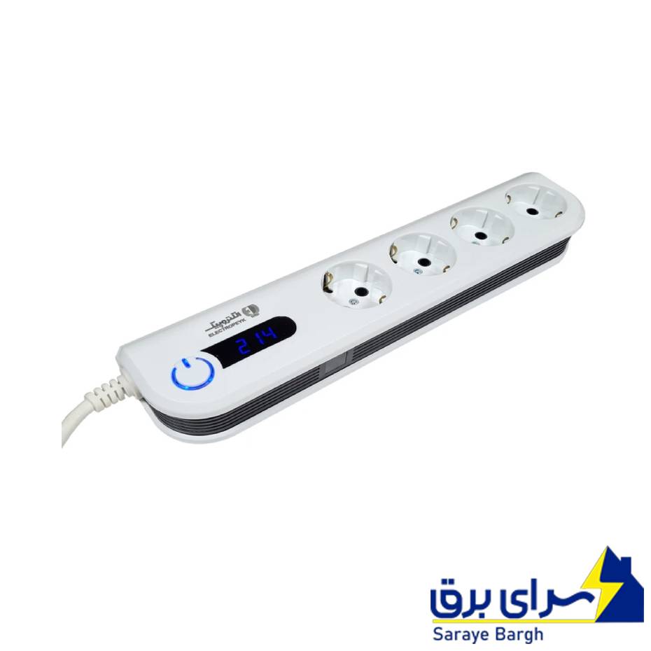 خرید محافظ ولتاژ چهار خانه دیجیتال الکتروپیک مدل سوما طول کابل 2 متر