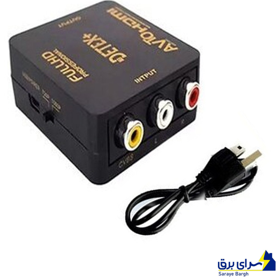 مشخصات تبدیل ورودی HDMI به AV دتکس پلاس Detex