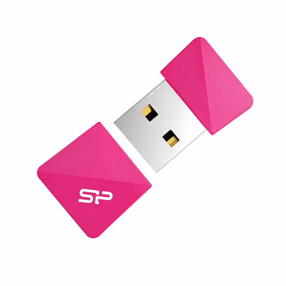 ابعادفلش سیلیکون پاور مدل SiliconPower Touch T08 16G صورتی گارانتی رها گستر