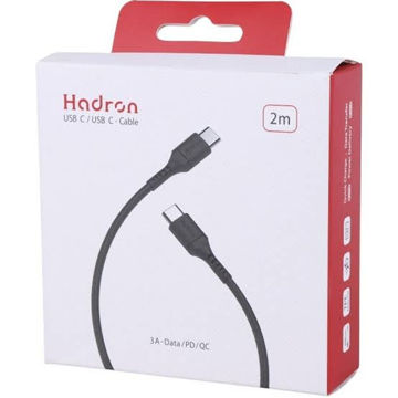 کابل شارژ دو سر تایپ سی هادرون مدل HADRON USB-C to USB-C HTC-C-C01L سفید طول 2 متر