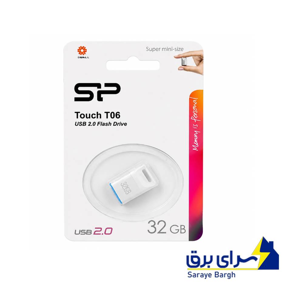 خرید فلش سیلیکون پاور مدل Silicon Power Touch T06 32GB سفید گارانتی رها گستر