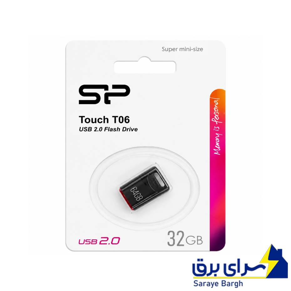 خرید فلش سیلیکون پاور مدل Silicon Power T06 32GB مشکی