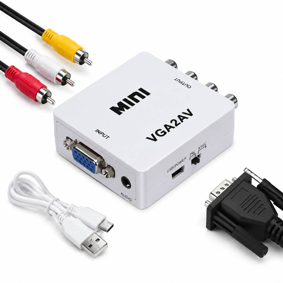 مشخصات تبدیل ورودی AV به خروجی VGA