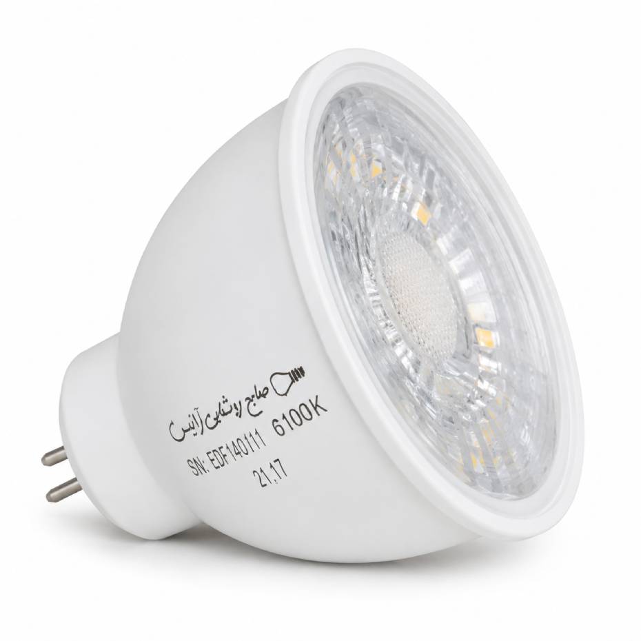 قیمت لامپ هالوژنی LED 7 وات زانیس لنزی MR16 پایه سوزنی شفاف
