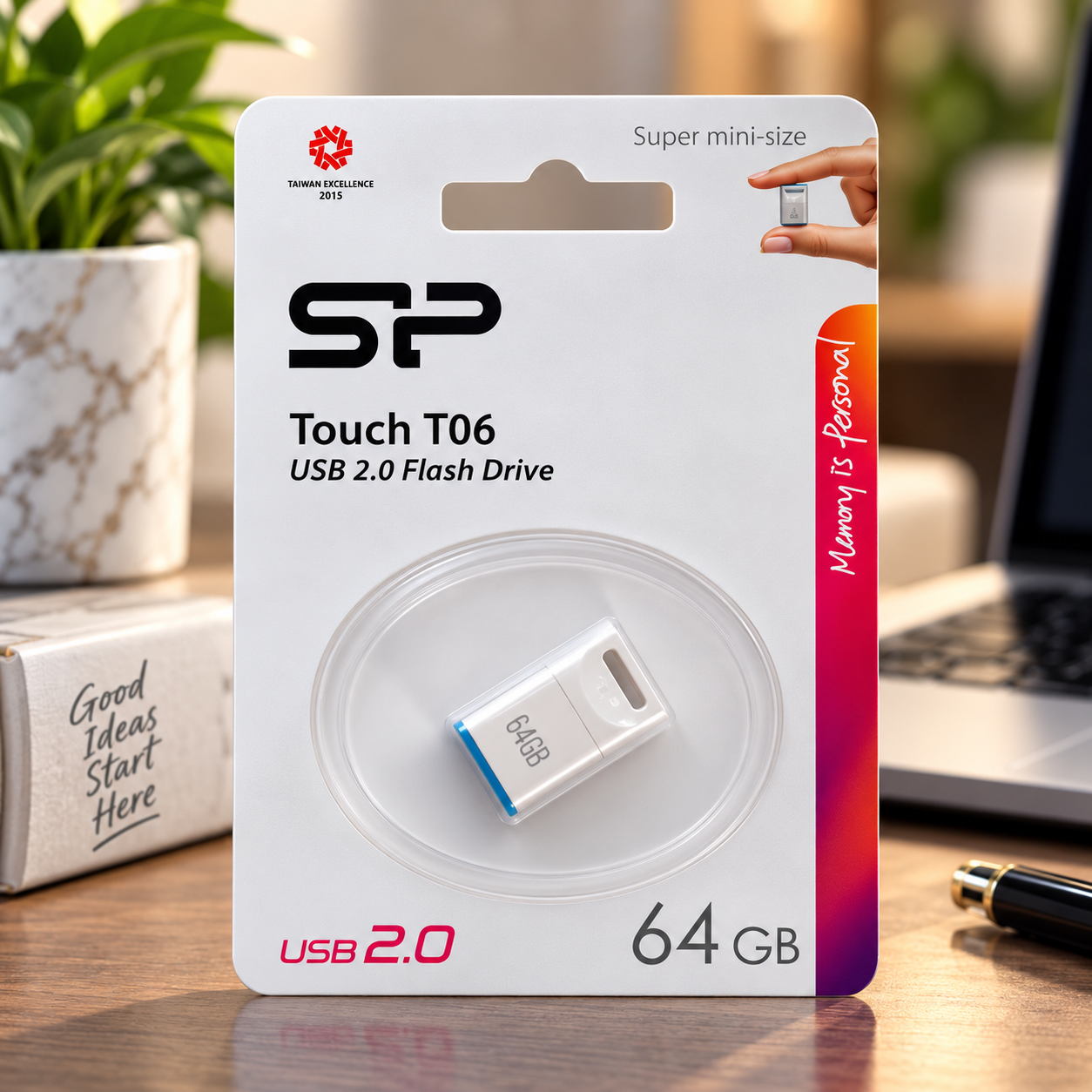 فروش فلش سیلیکون پاور مدل Silicon Power T06 64GB سفید گارانتی رها گستر 