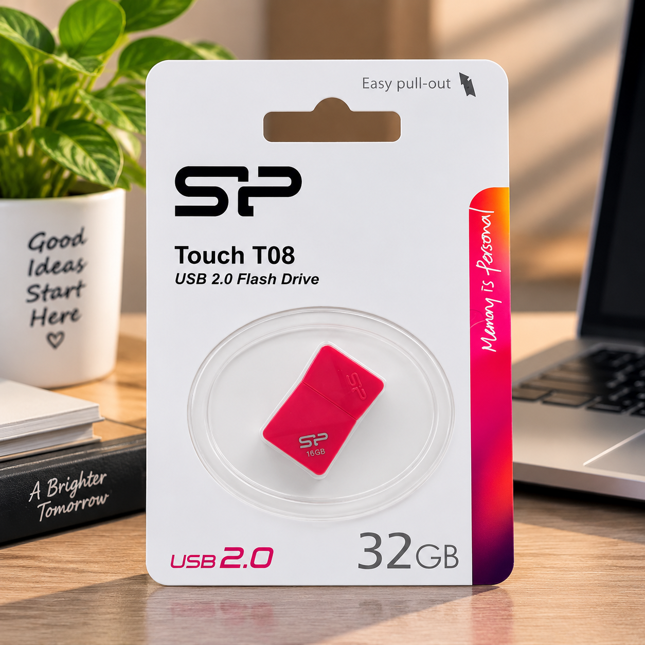 فروش فلش سیلیکون پاور مدل Silicon Power T08 32GB صورتی