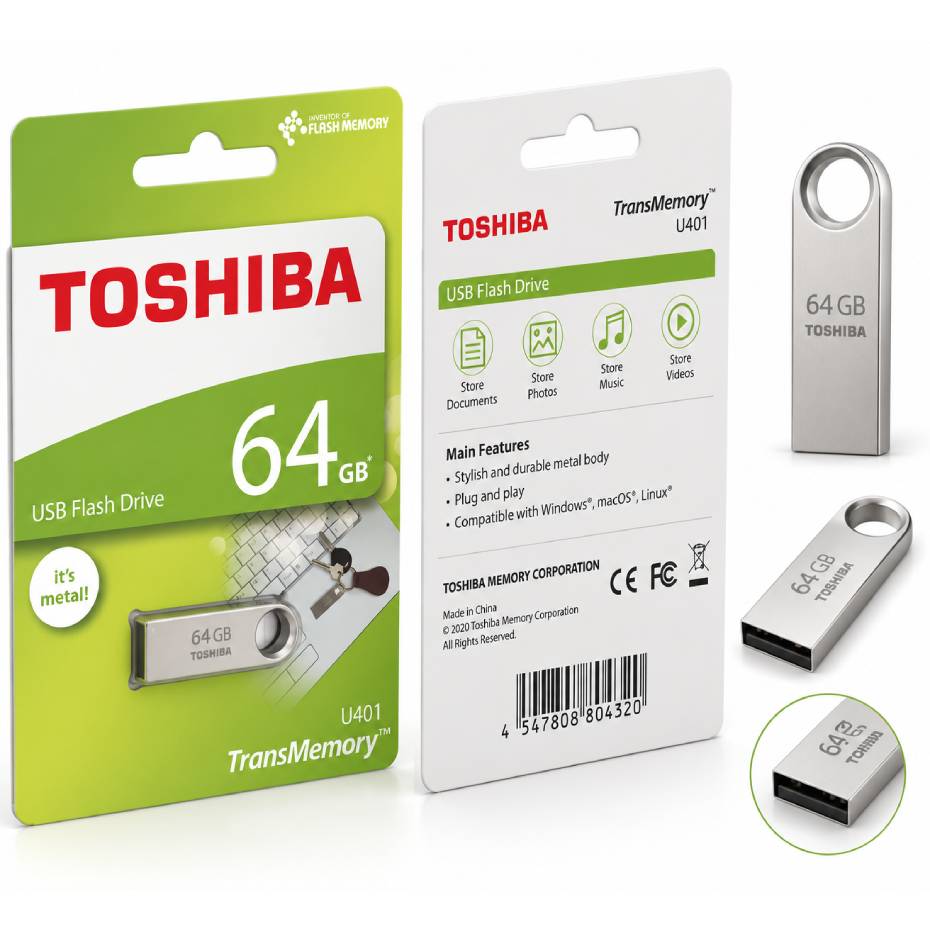 مشخصات فلش توشیبا 64 گیگابیت مدل 401 METAL 64G