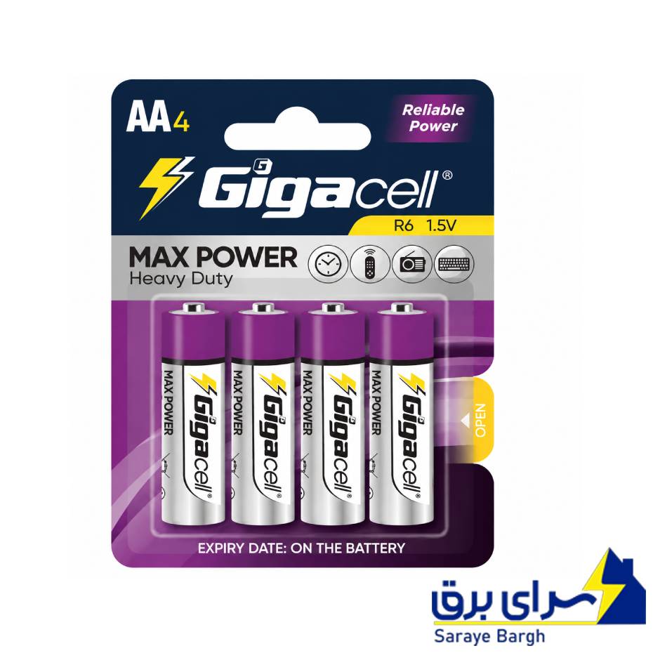 خرید باتری قلمی گیگاسل مدل Max Power بسته 4 عددی