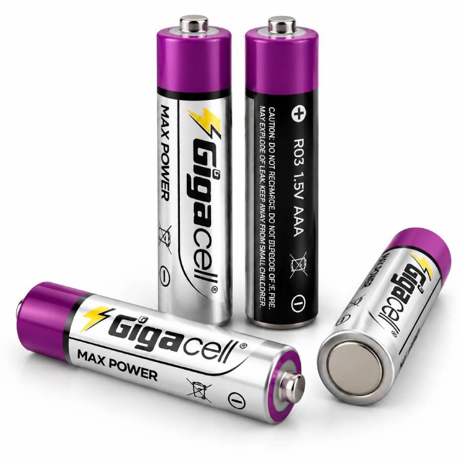 مشخصات باتری نیم قلمی گیگاسل مدل Max Power بسته 4 عددی