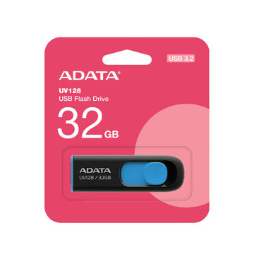 فلش 32 گیگ ای دیتا مدل ADATA UV128 آبی مشکی