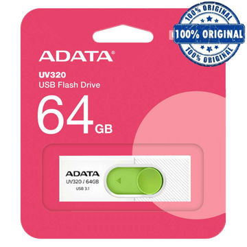 فلش 64 گیگ ای دیتا مدل A-DATA UV320 سفید سبز