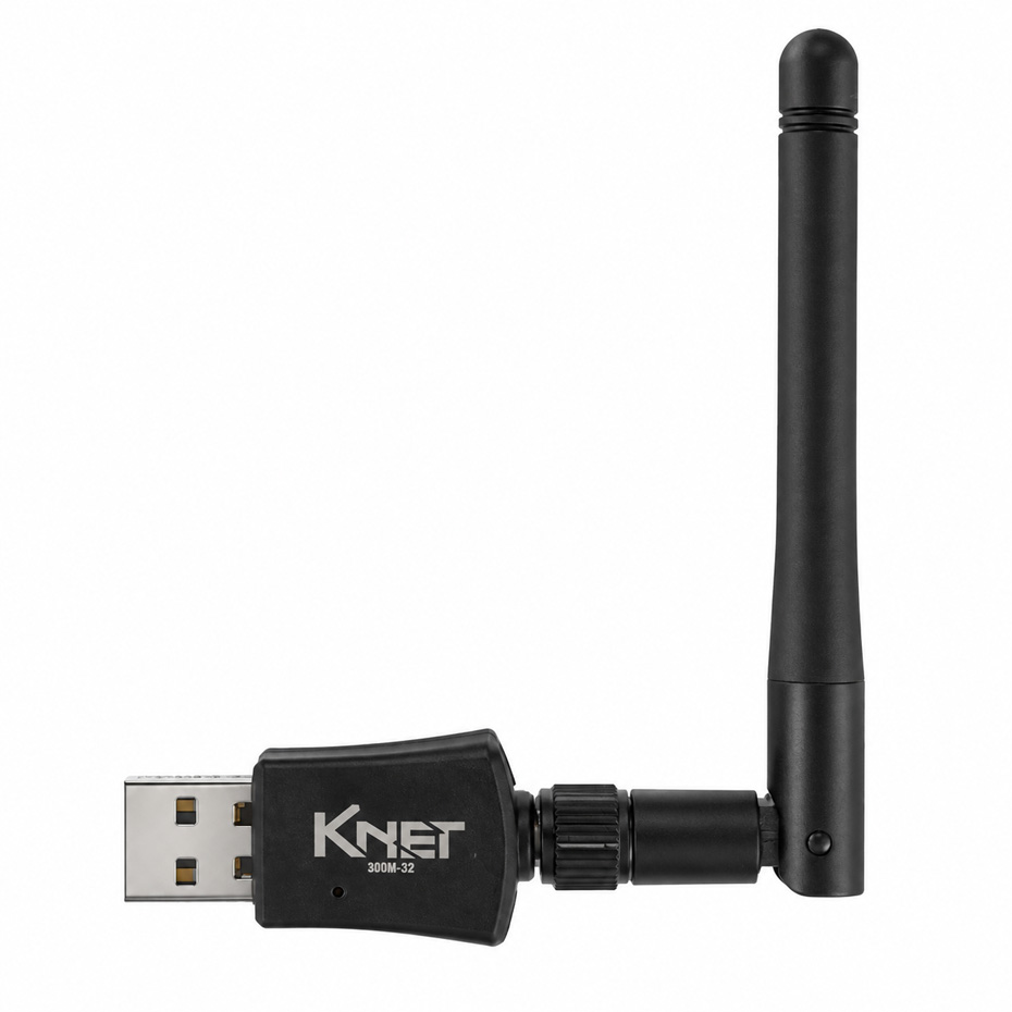 ظاهر کارت شبکه USB 2.0 بی سیم کی نت KNET K-DUWOOW32 W32 300Mbps