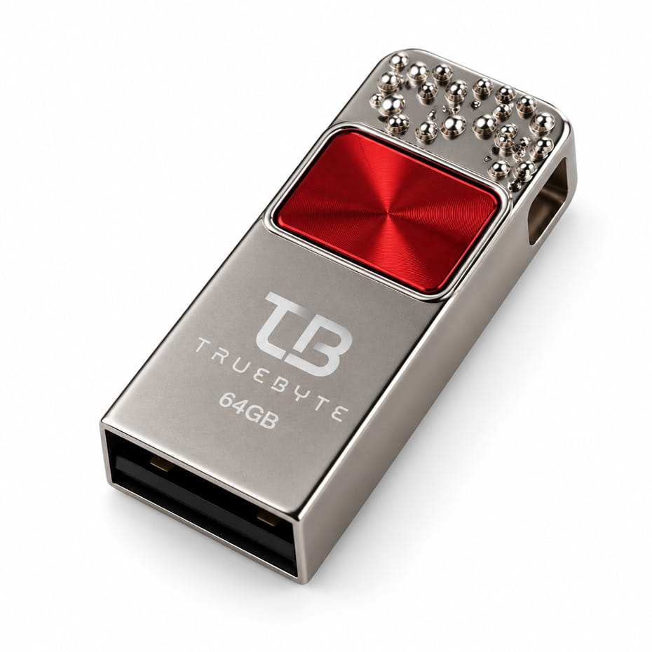 ابعادفلش 64 گیگ تروبایت مدل TRUEBYTE TRIM
