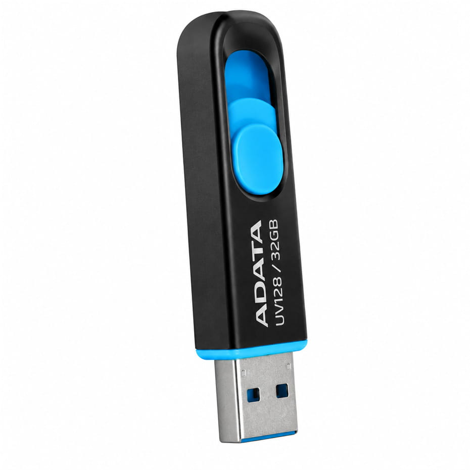 خرید فلش 32 گیگ ای دیتا مدل ADATA UV128 آبی مشکی