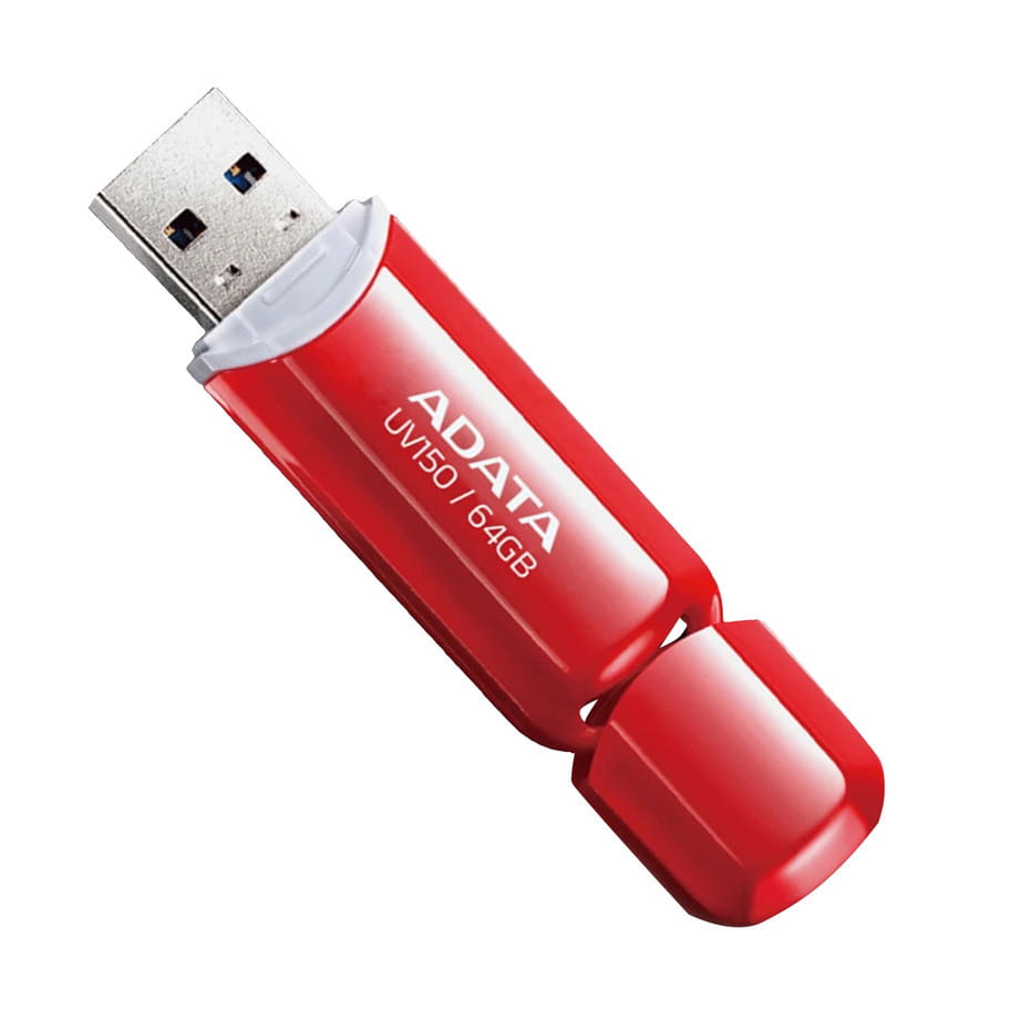 ابعاد فلش 64 گیگ ای دیتا مدل ADATA UV150 USB 3.2 قرمز