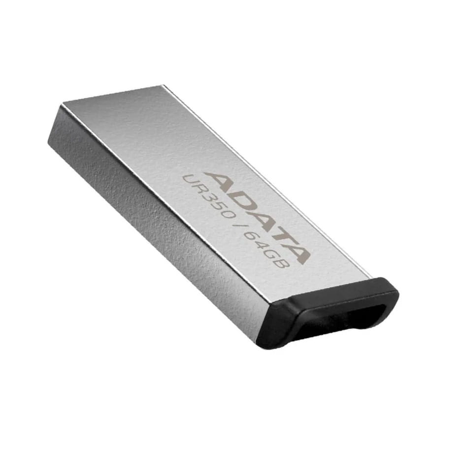 خرید فلش 64 گیگ ای دیتا مدل A-DATA UR350 USB 3.2 نقره ای مشکی
