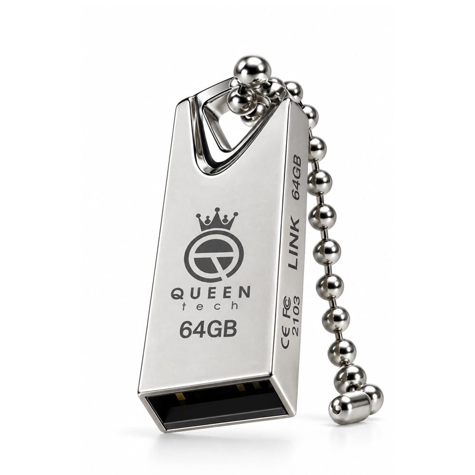 ابعاد فلش 64 گیگ کوئین تک مدل QUEEN TECH LINK