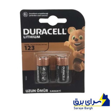 خرید باتری لیتیوم یون دوراسل اصلی 2 عددی مدل CR 123